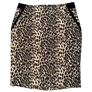 Outback Red Cheetah Print Pencil Skirt Tan‎ Black 4